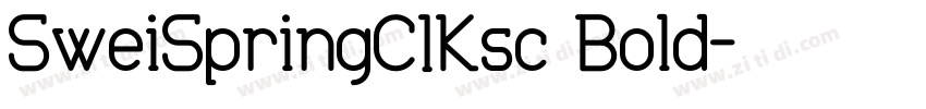 SweiSpringCIKsc Bold字体转换